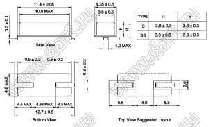 11.2280 MHz (HC-49SM, KX-K Geyer) резонатор кварцевый SMD; 11,2280МГц