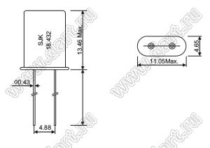 3.5790 MHz (HC-49U, KX-49 Geyer, 6A) резонатор кварцевый; 3,5790МГц