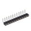 DS1002-01-1x12R13 (SCSL-12R, PBSM-1x12R) гнездо цанговое угловое однорядное для выводного монтажа; P=2,54мм; 12-конт.