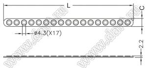 CCHD-175 амортизатор; L=175,0мм; нейлон-66 (UL); черный, натуральный