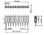 DS1002-03-1x016T1F6 (6801S-01-70) гнездо цанговое прямое однорядное для выводного монтажа; P=2,54x2,54мм; 1-конт.