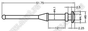 TF-268I крепежный пистон-амортизатор для вентилятора; силиконовая резина; черный