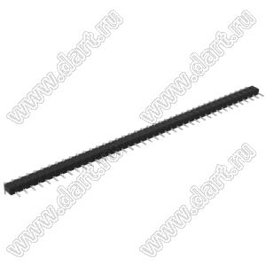 DS1004-01-1x40R1B (PSLM2-40R) вилка цанговая угловая однорядная для выводного монтажа; P=2,0мм; 40-конт.