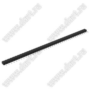 DS1004-01-1x40S1BR1 вилка цанговая прямая однорядная для поверхностного (SMD) монтажа, тип R1; P=2,54мм; 40-конт.