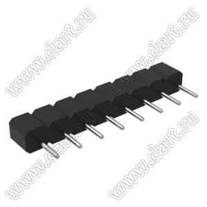 DS1004-01-1x8S1BR1 вилка цанговая прямая однорядная для поверхностного (SMD) монтажа, тип R1; P=2,54мм; 8-конт.