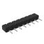 DS1004-01-1x8S1BR1 вилка цанговая прямая однорядная для поверхностного (SMD) монтажа, тип R1; P=2,54мм; 8-конт.