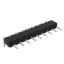 DS1004-01-1x9R1B (PSLM2-09R) вилка цанговая угловая однорядная для выводного монтажа; P=2,0мм; 9-конт.