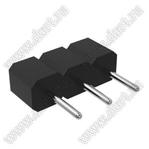 DS1004-01-1x3S1BR1 вилка цанговая прямая однорядная для поверхностного (SMD) монтажа, тип R1; P=2,54мм; 3-конт.