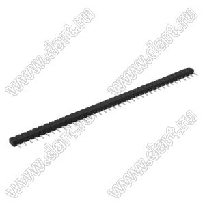 DS1004-01-1x38S1BR1 вилка цанговая прямая однорядная для поверхностного (SMD) монтажа, тип R1; P=2,54мм; 38-конт.