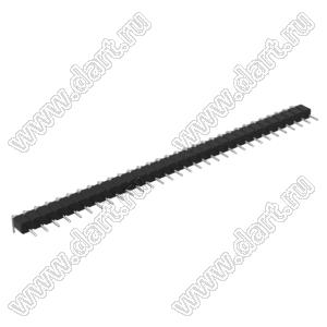DS1004-01-1x31R1B (PSLM2-31R) вилка цанговая угловая однорядная для выводного монтажа; P=2,0мм; 31-конт.