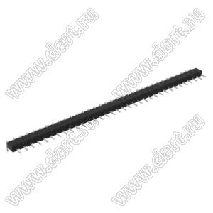 DS1004-01-1x34R1B (PSLM2-34R) вилка цанговая угловая однорядная для выводного монтажа; P=2,0мм; 34-конт.