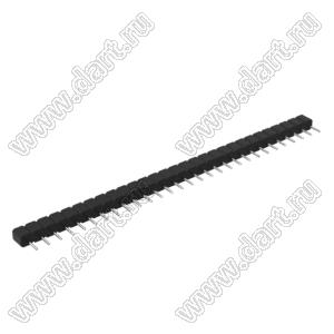 DS1004-01-1x29S1BR1 вилка цанговая прямая однорядная для поверхностного (SMD) монтажа, тип R1; P=2,54мм; 29-конт.