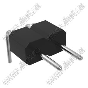 DS1004-01-1x2R1B (PSLM2-02R) вилка цанговая угловая однорядная для выводного монтажа; P=2,0мм; 2-конт.