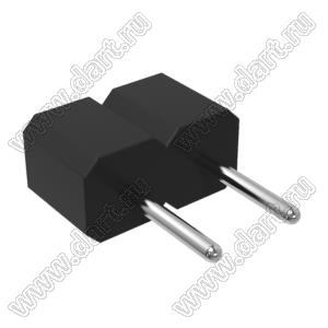 DS1004-01-1x2S1BR1 вилка цанговая прямая однорядная для поверхностного (SMD) монтажа, тип R1; P=2,54мм; 2-конт.