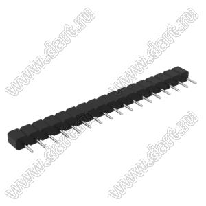 DS1004-01-1x17S1BR1 вилка цанговая прямая однорядная для поверхностного (SMD) монтажа, тип R1; P=2,54мм; 17-конт.