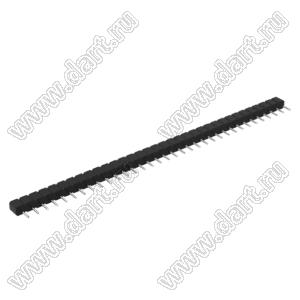 DS1004-01-1x34S1BR1 вилка цанговая прямая однорядная для поверхностного (SMD) монтажа, тип R1; P=2,54мм; 34-конт.