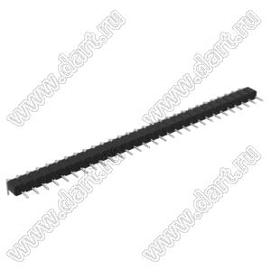 DS1004-01-1x29R1B (PSLM2-29R) вилка цанговая угловая однорядная для выводного монтажа; P=2,0мм; 29-конт.