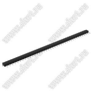 DS1004-01-1x39R1B (PSLM2-39R) вилка цанговая угловая однорядная для выводного монтажа; P=2,0мм; 39-конт.