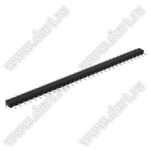 DS1004-01-1x32R1B (PSLM2-32R) вилка цанговая угловая однорядная для выводного монтажа; P=2,0мм; 32-конт.