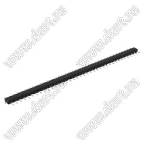 DS1004-01-1x38R1B (PSLM2-38R) вилка цанговая угловая однорядная для выводного монтажа; P=2,0мм; 38-конт.