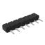 DS1004-01-1x7S1BR1 вилка цанговая прямая однорядная для поверхностного (SMD) монтажа, тип R1; P=2,54мм; 7-конт.