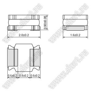 LQH2MCN8R2M02 дроссель SMD проволочный с ферритовым сердечником; 0806 (2016); L=8,2uH±20%