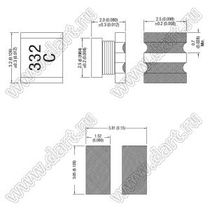 82224C дроссель SMD проволочный неэкранированный; L=220μH±10%; Iн=0,1А