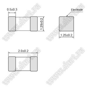 LQM21FN4R7M70 дроссель SMD многослойный с ферритовым сердечником; 0805 (2012); L=4,7uH±20%