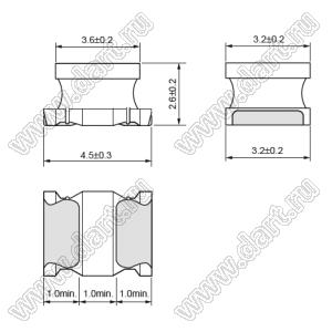 LQH43MN391K03 дроссель SMD проволочный с ферритовым сердечником; 1812 (4532); L=390uH±10%; Iн=90mA