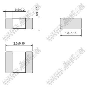 LQM2MPN1R0NG0 дроссель SMD многослойный с ферритовым сердечником; 0806 (2016); L=1,0µH±30%