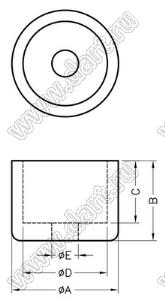 MIC-32I колпачок-втулка для микрофона; резина; черный