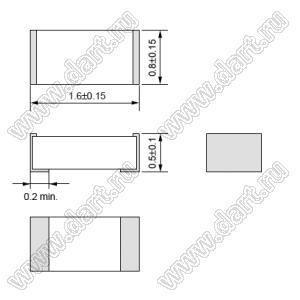 LQP18MN15NG02p дроссель SMD пленочный немагнитный; 0603 (1608); L=15nH±2%