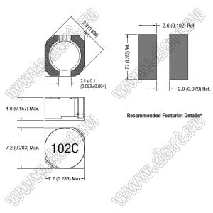 29224C дроссель SMD проволочный экранированный; L=220μH; Iн=380mAА