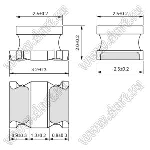 LQH32CN100K23 дроссель SMD проволочный с ферритовым сердечником; 1210 (3225); L=10µH±10%