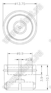 MIC-31 колпачок-втулка для микрофона; полиэтилен; черный