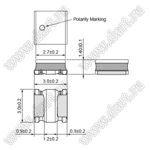 LQH3NPN6R8NM0 дроссель SMD проволочный с ферритовым сердечником; 1212 (3030); L=6,8uH±30%; Iн=820mA