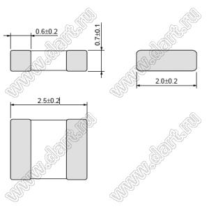 LQM2HPNR56ME0 дроссель SMD многослойный с ферритовым сердечником; 1008 (2520); L=0,56µH±20%