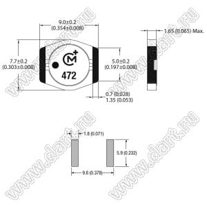 27683C дроссель SMD проволочный неэкранированный; L=68μH±20%; Iн=0,42А