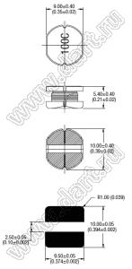 26150C дроссель SMD проволочный неэкранированный; L=15μH; Iн=2,27А