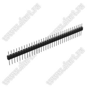 DS1004-1x34F13 (PSLM-36 тип 3) вилка цанговая прямая однорядная для выводного монтажа; P=2,54мм; 36-конт.
