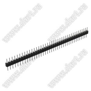 DS1004-1x39F12 (PSLM-39 тип 2) вилка цанговая прямая однорядная для выводного монтажа; P=2,54мм; 39-конт.