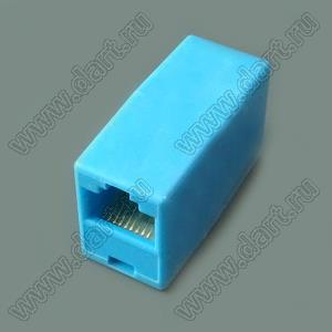 BLRJ-45FF-LB переходник RJ-45 гнездо-гнездо 8P8C; голубой