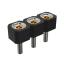DS1002-05-1x0368 гнездо цанговое прямое однорядное для выводного монтажа; P=2,54мм; 3-конт.