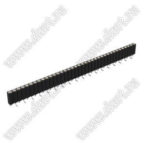 DS1002-08-1x37S13700 гнездо цанговое прямое однорядное для поверхностного (SMD) монтажа; P=2,54мм; 37-конт.