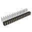 DS1002-09-2x16R13 гнездо цанговое угловое двухрядное для выводного монтажа; P=2,00x2,00мм; 2x16-конт.