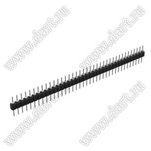 DS1004-1x38F12 (PSLM-38 тип 2) вилка цанговая прямая однорядная для выводного монтажа; P=2,54мм; 38-конт.