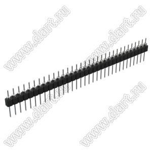 DS1004-1x33F13 (PSLM-35 тип 3) вилка цанговая прямая однорядная для выводного монтажа; P=2,54мм; 35-конт.