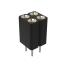 DS1002-03-2x026T1F6 (6803S-02-70) гнездо цанговое прямое двухрядное для выводного монтажа; P=2,54x2,54мм; 2x2-конт.