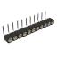 DS1002-09-1x11R13 гнездо цанговое угловое однорядное для выводного монтажа; P=2,00мм; 11-конт.