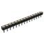 DS1002-05-1x1568 гнездо цанговое прямое однорядное для выводного монтажа; P=2,54мм; 15-конт.